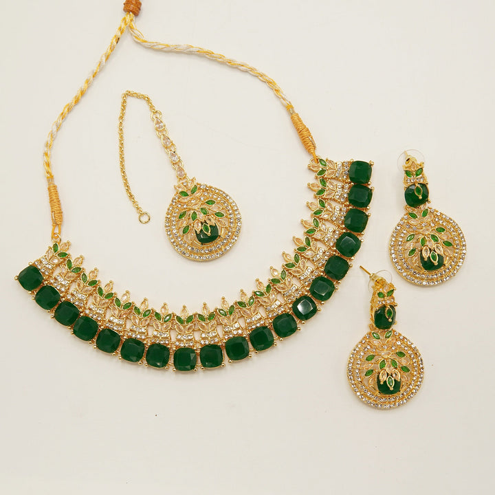 Royal Zirconia Doublets Necklace Set - tlmjewels