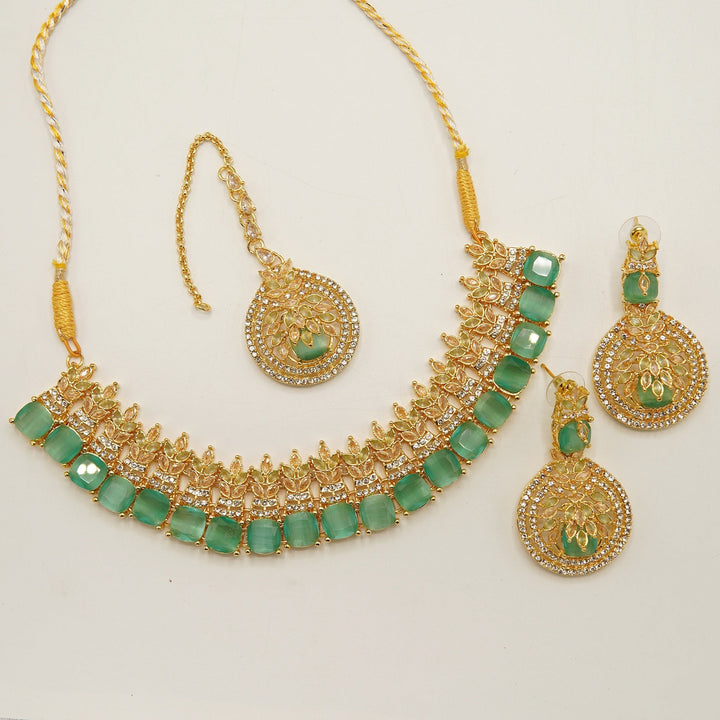 Royal Zirconia Doublets Necklace Set - tlmjewels