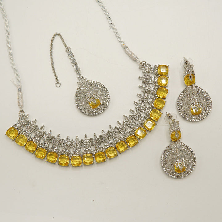 Royal Zirconia Doublets Necklace Set - tlmjewels