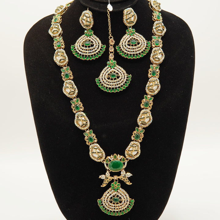 Semi Gem Stone Turkish Long Mala Set - tlmjewels