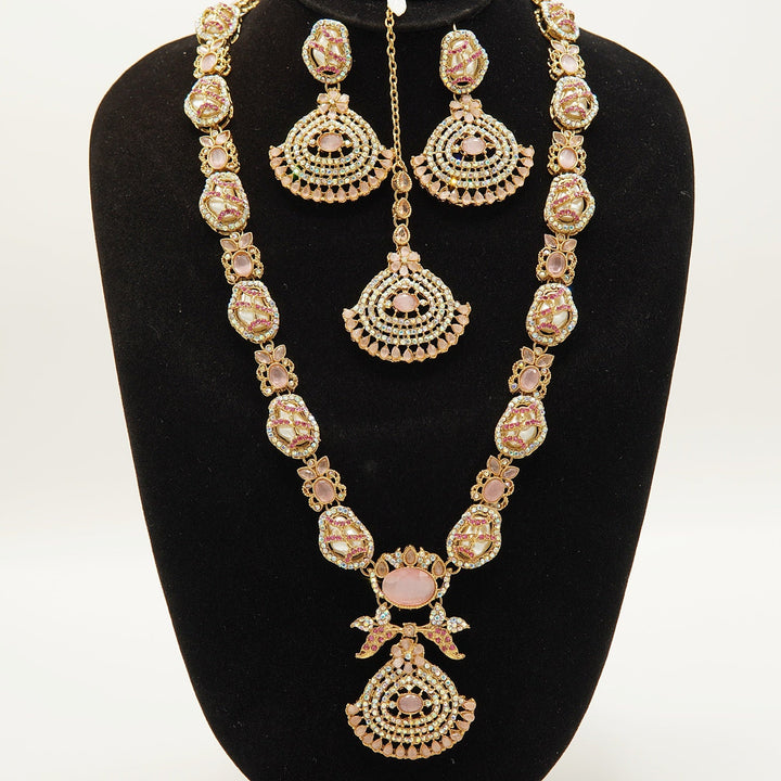Semi Gem Stone Turkish Long Mala Set - tlmjewels