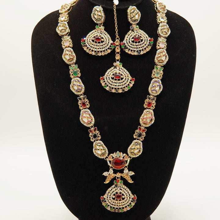 Semi Gem Stone Turkish Long Mala Set - tlmjewels