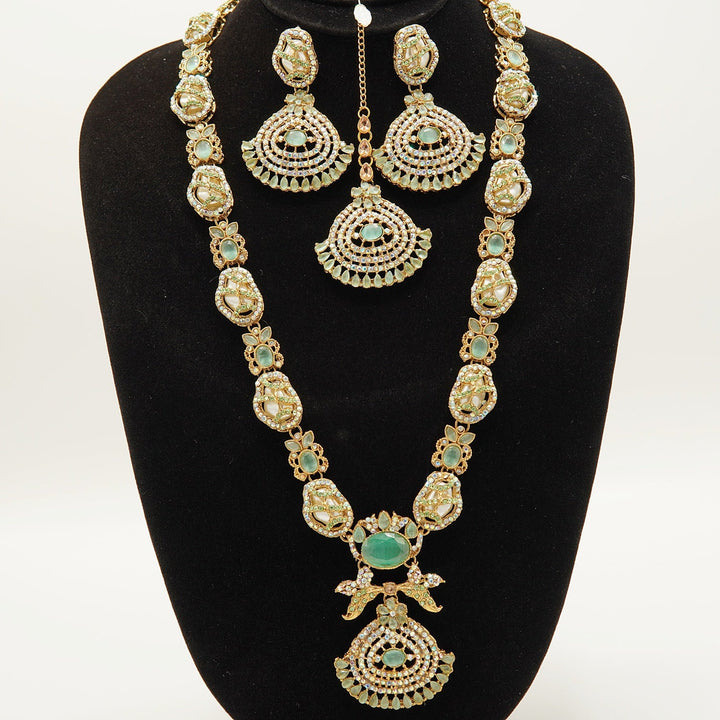 Semi Gem Stone Turkish Long Mala Set - tlmjewels