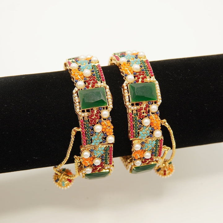 Semi Precious Nauratan Kangans - tlmjewels