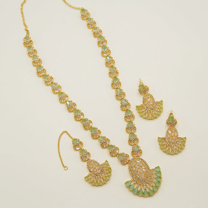 Semi Precious Zircones Long Length Mala Set - tlmjewels