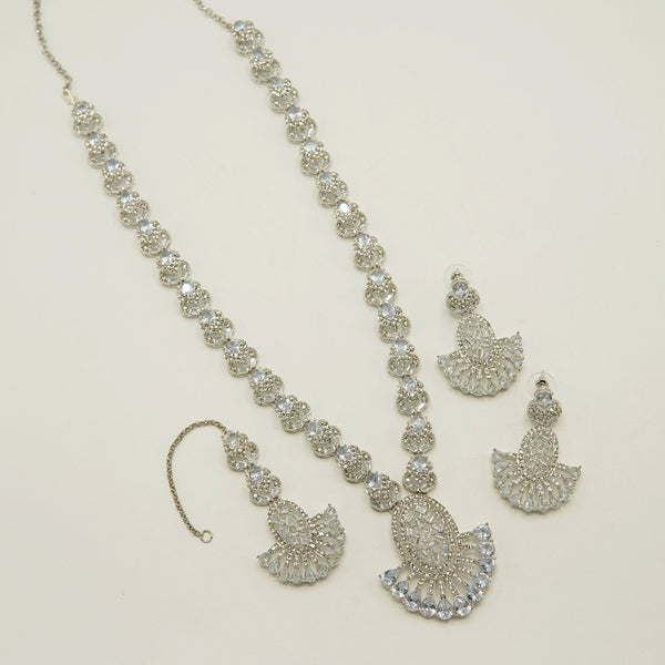 Semi Precious Zircones Long Length Mala Set - tlmjewels