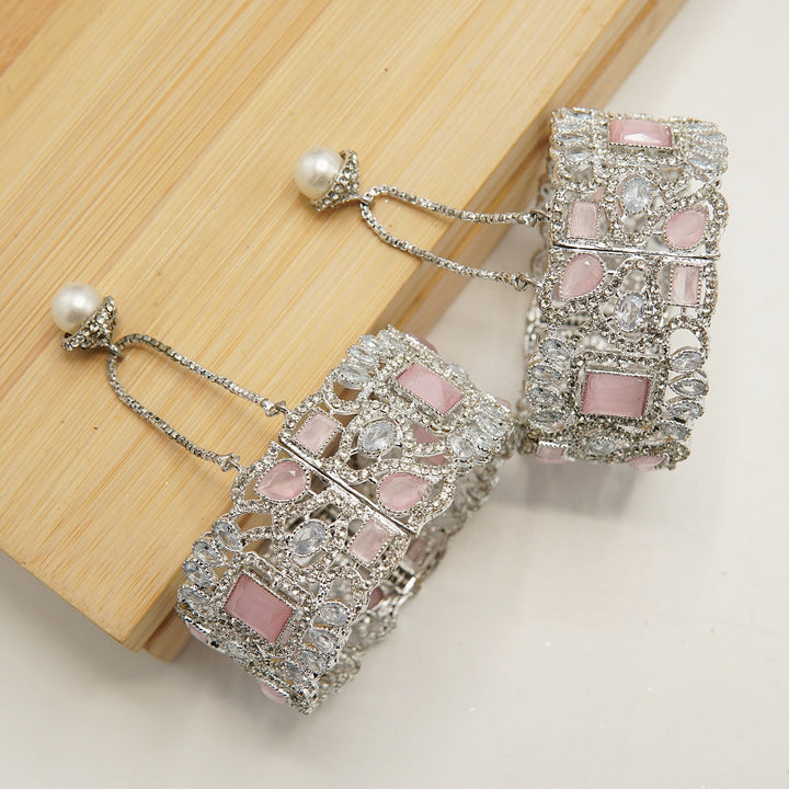 Silver Gems Zirconia Bangles - tlmjewels