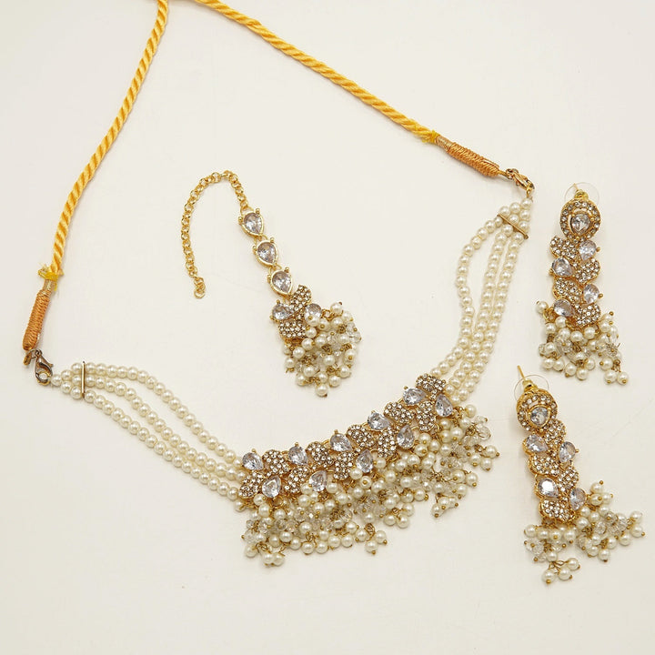 Sparking Zircones Choker Set - tlmjewels