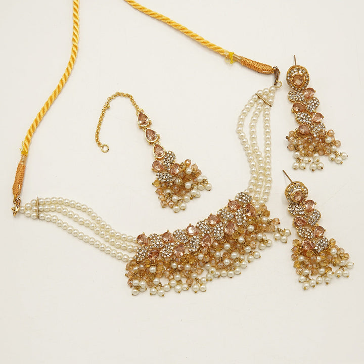 Sparking Zircones Choker Set - tlmjewels