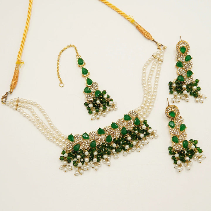Sparking Zircones Choker Set - tlmjewels