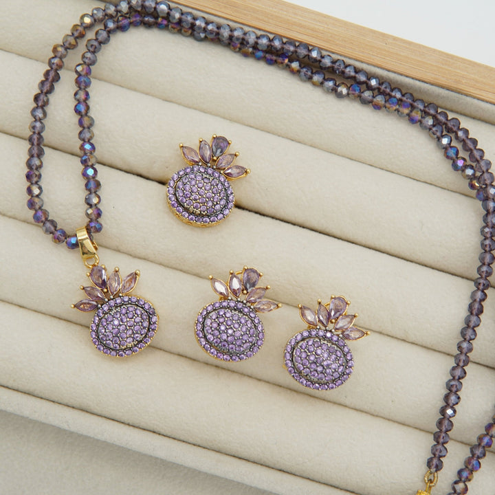Strawberry Look Diamond Cut Zircones Combo Set - tlmjewels