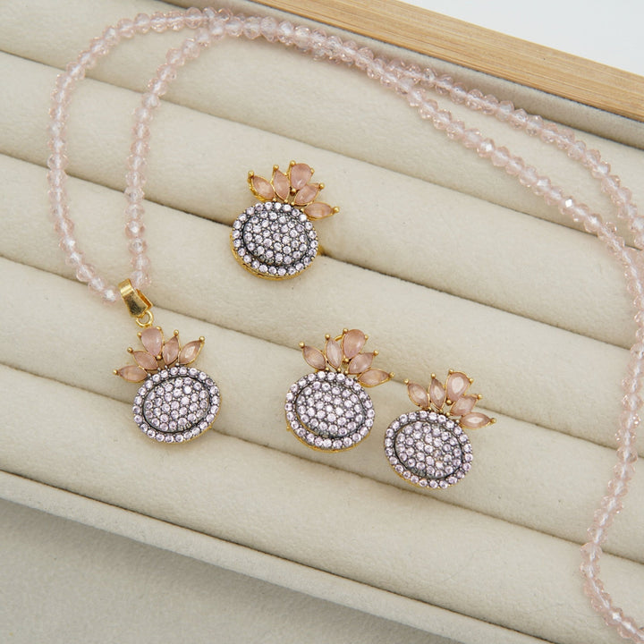 Strawberry Look Diamond Cut Zircones Combo Set - tlmjewels