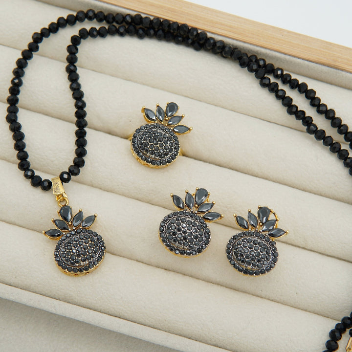 Strawberry Look Diamond Cut Zircones Combo Set - tlmjewels
