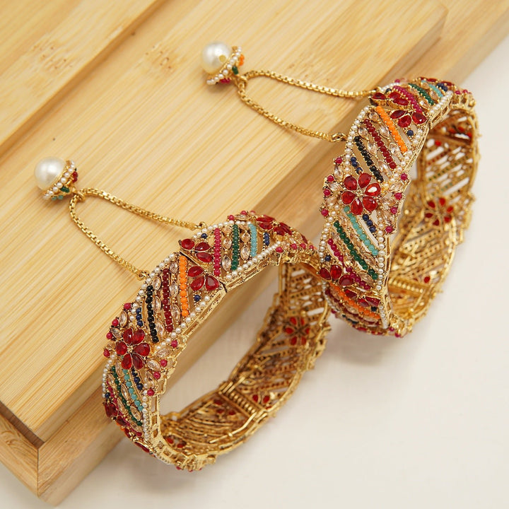 Tradional Nauratan Bangles Pair - tlmjewels