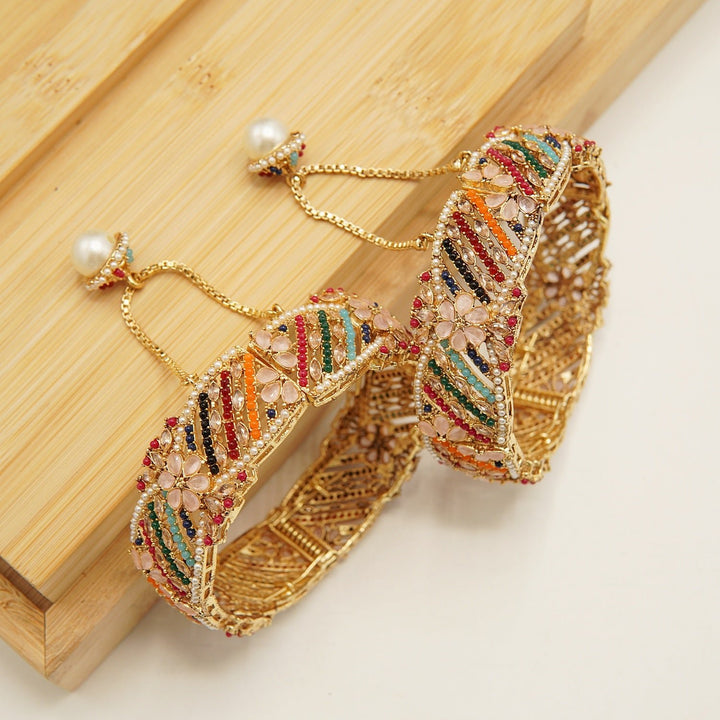 Tradional Nauratan Bangles Pair - tlmjewels