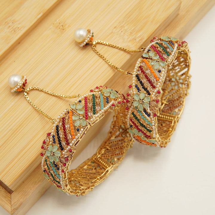 Tradional Nauratan Bangles Pair - tlmjewels