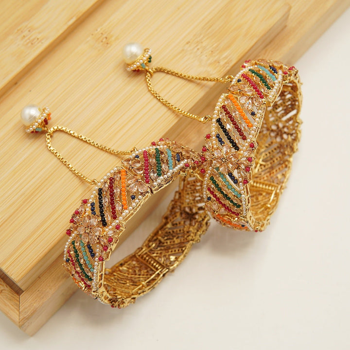 Tradional Nauratan Bangles Pair - tlmjewels
