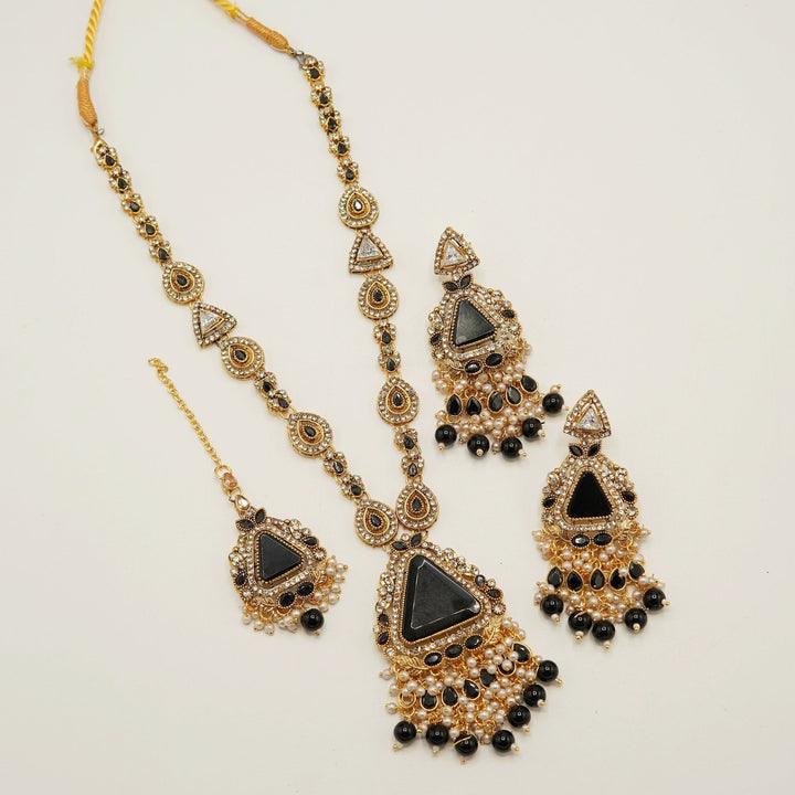 Triangular Gem Stone Mala Set - tlmjewels