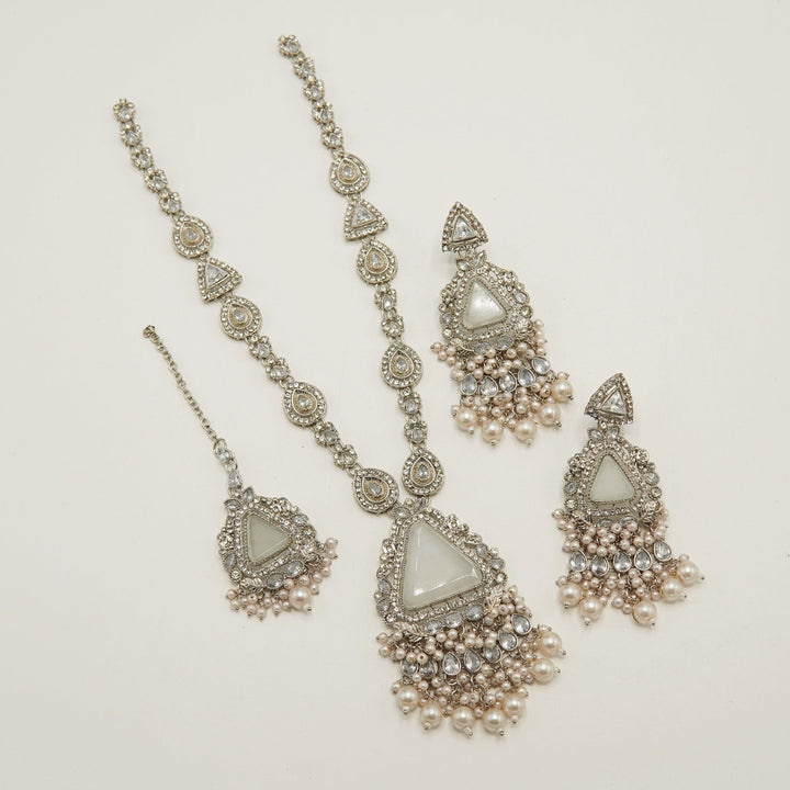 Triangular Gem Stone Mala Set - tlmjewels