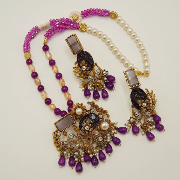 Turkish Crush Pendant Mala Set - tlmjewels