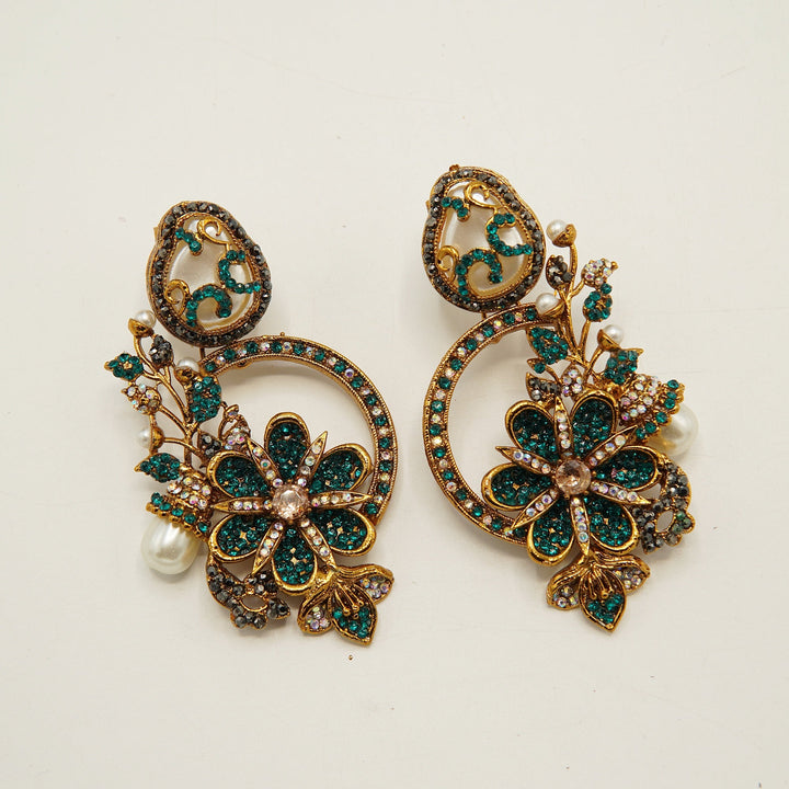Turkish Floral Baali Earring - tlmjewels