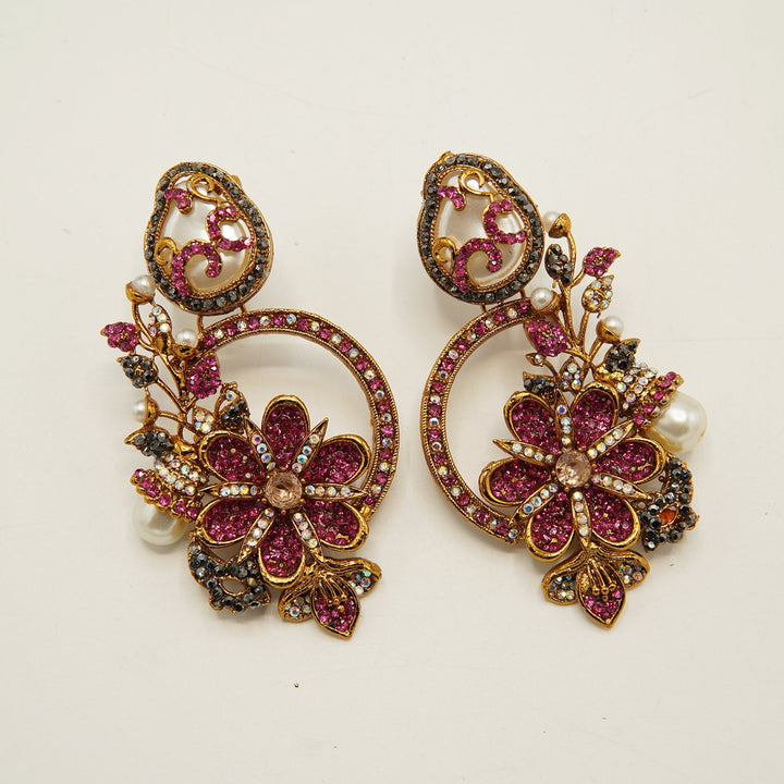 Turkish Floral Baali Earring - tlmjewels