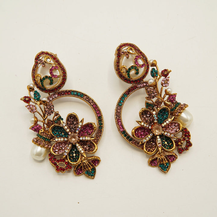 Turkish Floral Baali Earring - tlmjewels