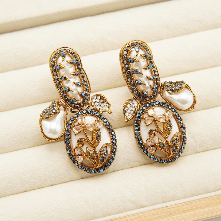 Turkish M.O.P Designer Earrings - tlmjewels