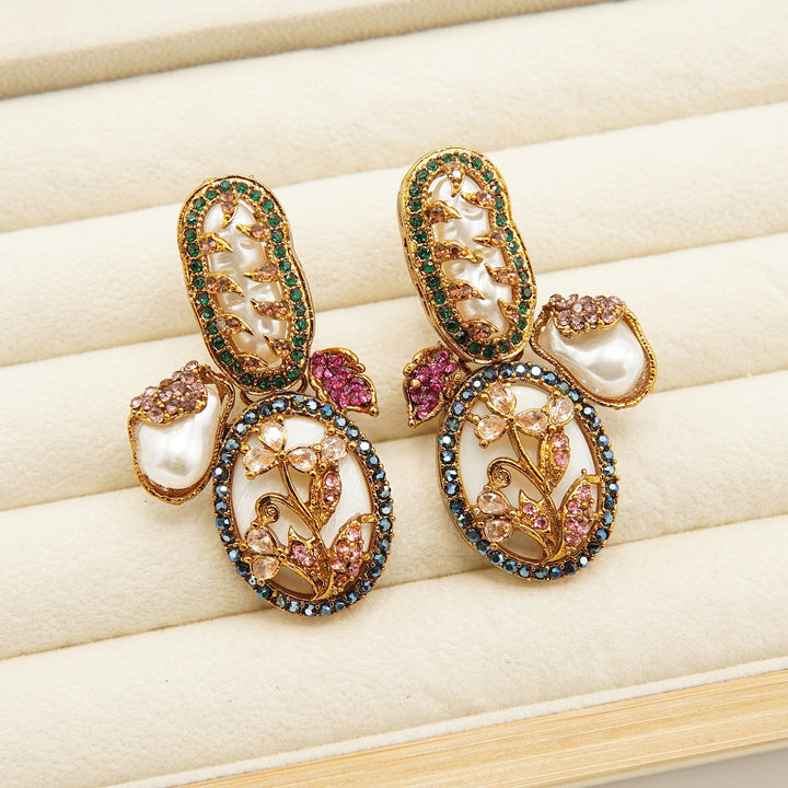Turkish M.O.P Designer Earrings - tlmjewels