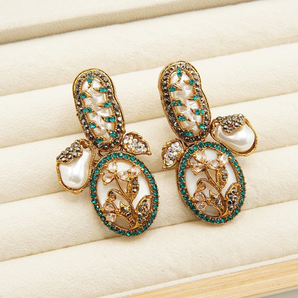Turkish M.O.P Designer Earrings - tlmjewels