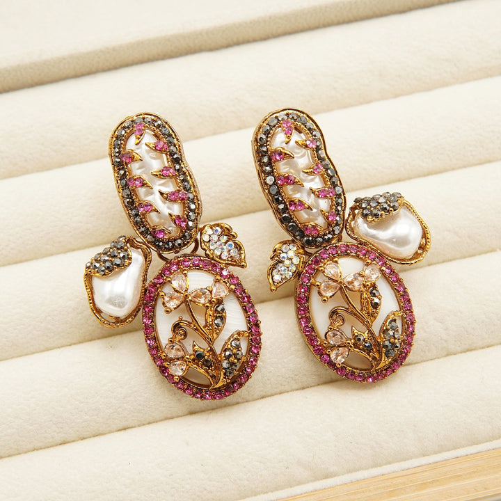 Turkish M.O.P Designer Earrings - tlmjewels