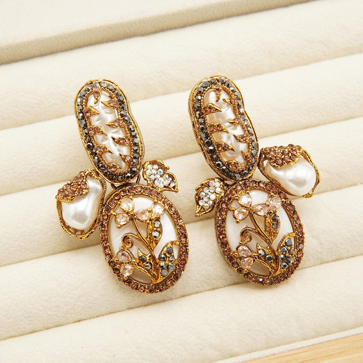 Turkish M.O.P Designer Earrings - tlmjewels