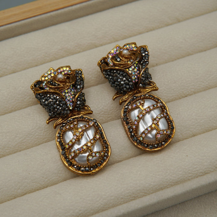 Turkish M.O.P Flower Earrings - tlmjewels
