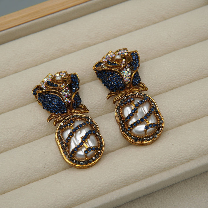 Turkish M.O.P Flower Earrings - tlmjewels