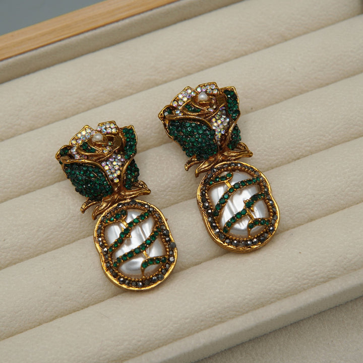 Turkish M.O.P Flower Earrings - tlmjewels