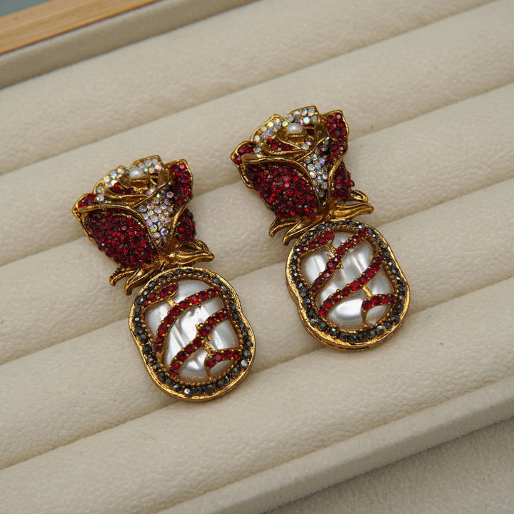 Turkish M.O.P Flower Earrings - tlmjewels