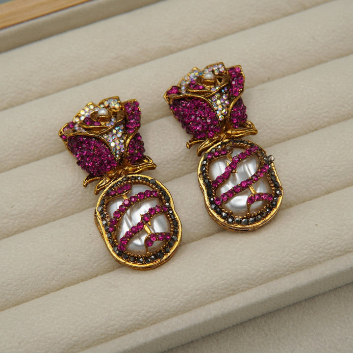 Turkish M.O.P Flower Earrings - tlmjewels