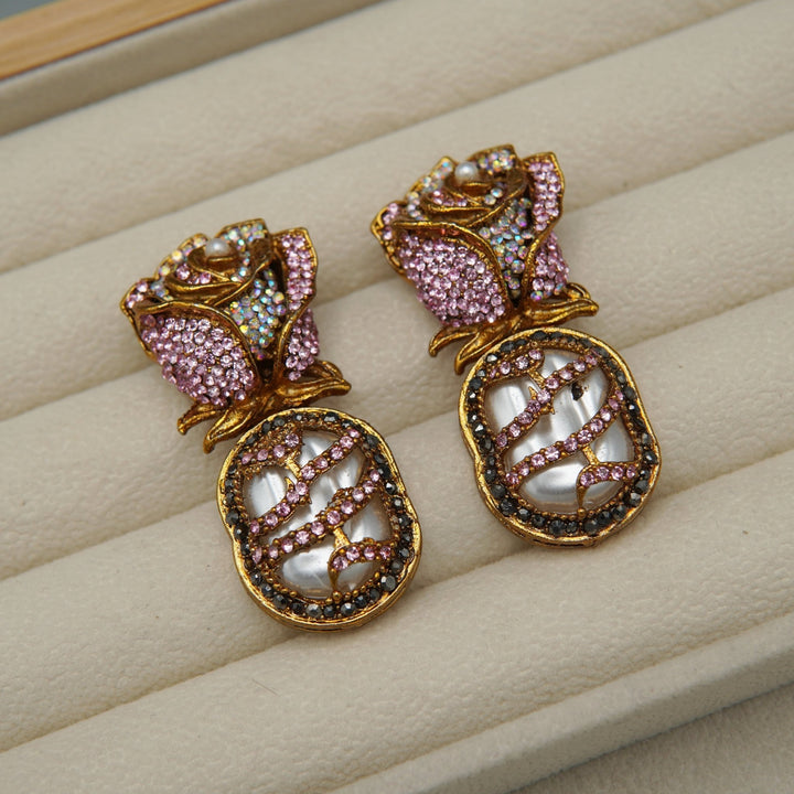 Turkish M.O.P Flower Earrings - tlmjewels