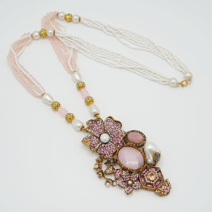 Turkish M.O.P Full Stones Big Pendant Mala - tlmjewels