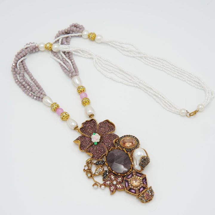 Turkish M.O.P Full Stones Big Pendant Mala - tlmjewels