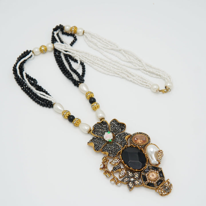 Turkish M.O.P Full Stones Big Pendant Mala - tlmjewels