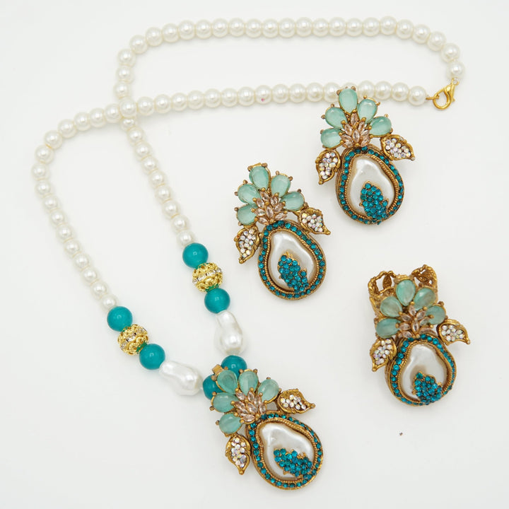 Turkish M.O.P Gems Stones Combo Set - tlmjewels