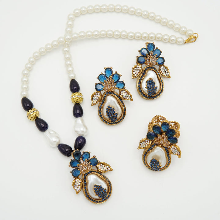 Turkish M.O.P Gems Stones Combo Set - tlmjewels