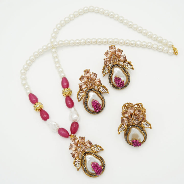 Turkish M.O.P Gems Stones Combo Set - tlmjewels