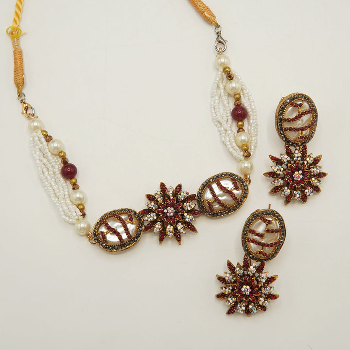 Turkish Mother Of Pearl Half Choker Set - tlmjewels