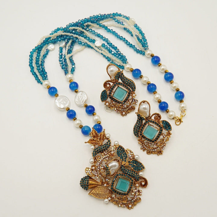 Turkish Mother Of Pearl Royal Mala Set - tlmjewels