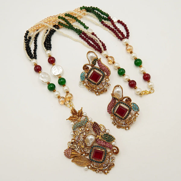 Turkish Mother Of Pearl Royal Mala Set - tlmjewels