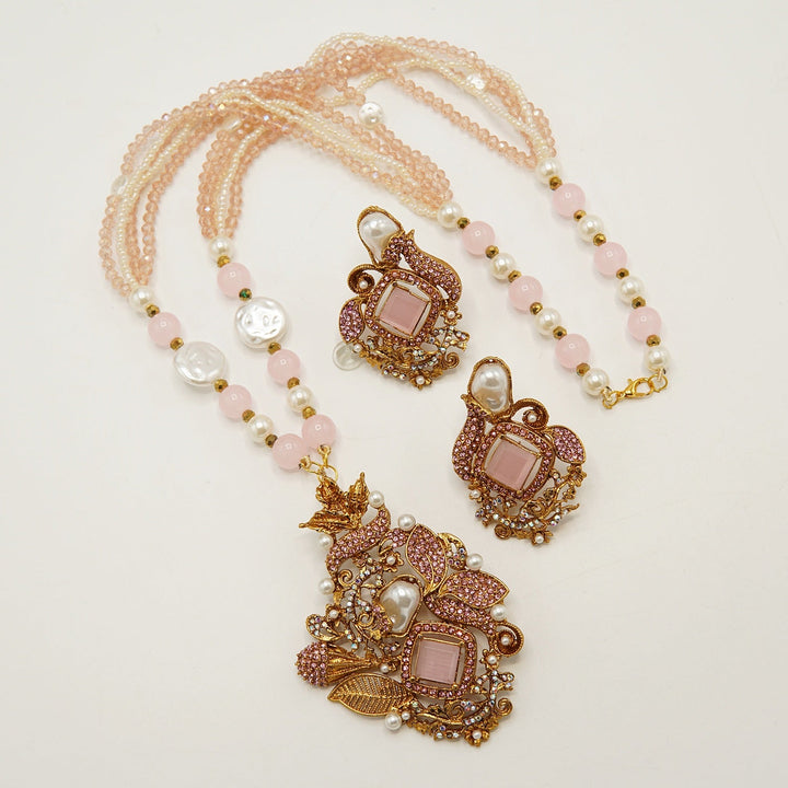 Turkish Mother Of Pearl Royal Mala Set - tlmjewels