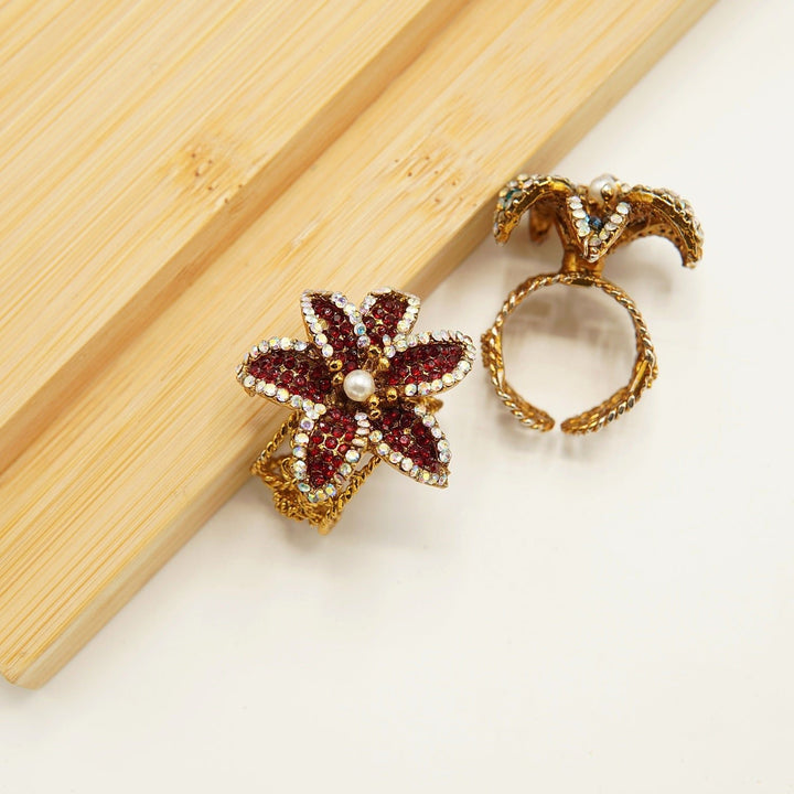 Turkish Stones Flower Ring - tlmjewels
