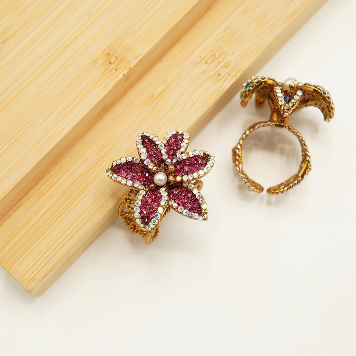 Turkish Stones Flower Ring - tlmjewels